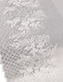 Aurora Blossom Beaded Border Lace Mix and Match - (Off White) + Satin (Silver Grey)